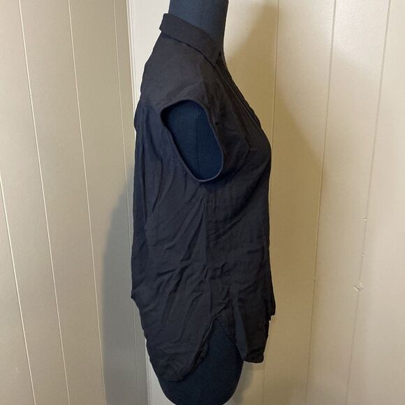 Z MAEVE Black Anthropologie Women’s 0 Sleeveless Button Up Open Back - Picture 3 of 6